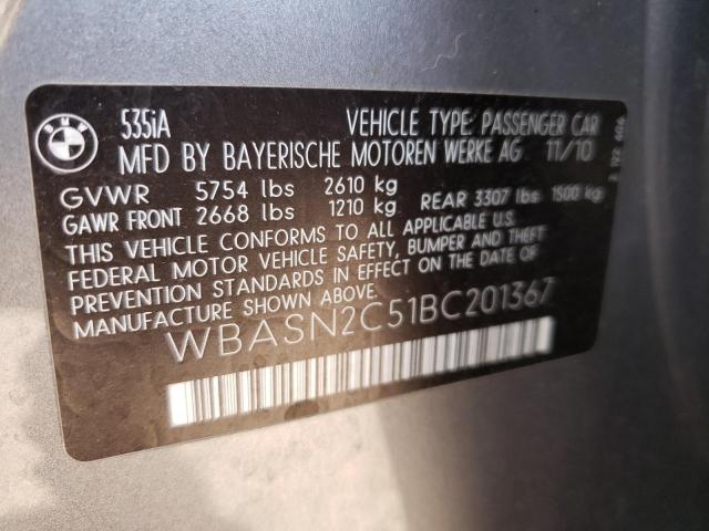 Photo 10 from auction – 2011 BMW 535 GT with VIN WBASN2C51BC201367