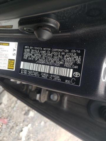 Photo 10 from auction – 2016 TOYOTA PRIUS with VIN JTDKBRFU9G3010620