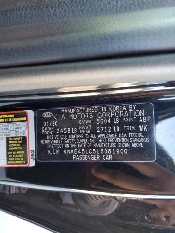 Photo 10 from auction – 2020 KIA STINGER GT with VIN KNAE45LC5L6081900
