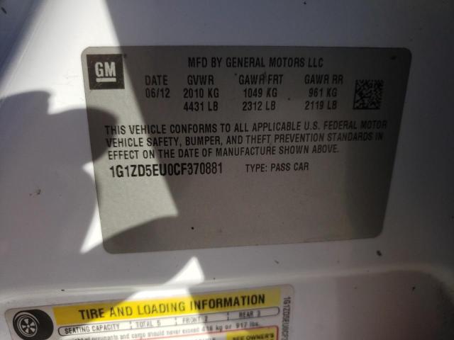 Photo 10 from auction – 2012 CHEVROLET MALIBU 2LT with VIN 1G1ZD5EU0CF370881