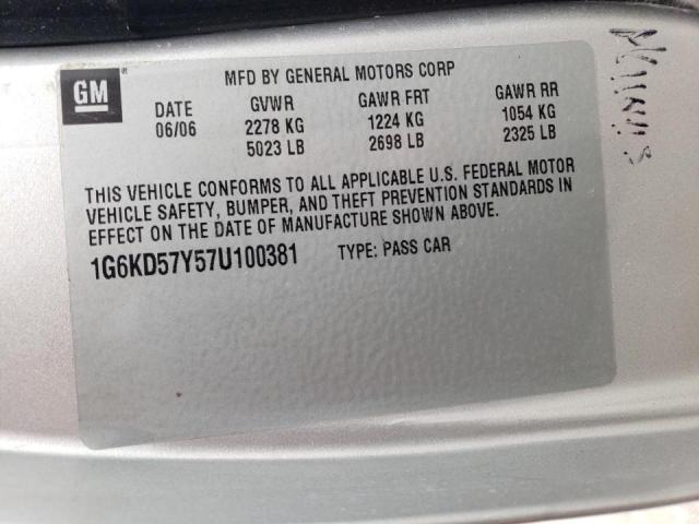 Photo 10 from auction – 2007 CADILLAC DTS with VIN 1G6KD57Y57U100381