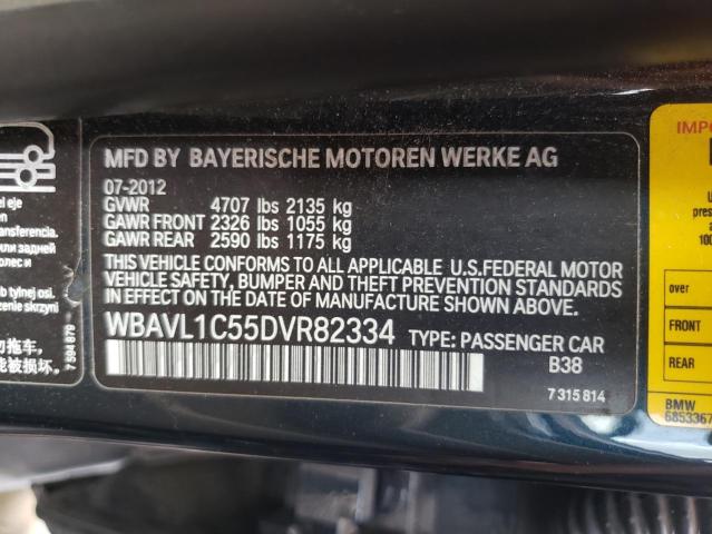 Photo 10 from auction – 2013 BMW X1 XDRIVE2 with VIN WBAVL1C55DVR82334