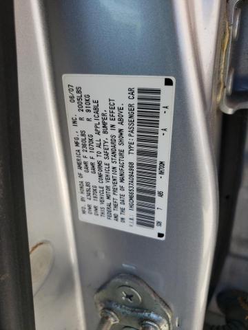 Photo 10 from auction – 2007 HONDA ACCORD EX with VIN 1HGCM66537A094968