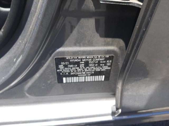 Photo 10 from auction – 2021 HYUNDAI ACCENT SE with VIN 3KPC24A67ME144174