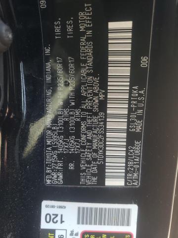 Photo 10 from auction – 2015 TOYOTA SIENNA XLE with VIN 5TDYK3DC2FS534139