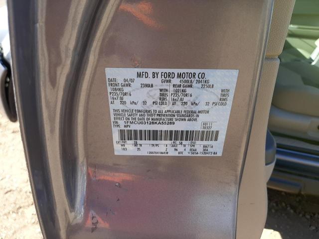 Photo 10 from auction – 2008 FORD ESCAPE XLT with VIN 1FMCU03128KA55289