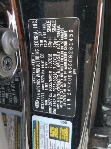 Photo 10 from auction – 2012 KIA SORENTO EX with VIN 5XYKUDA66CG261459