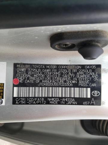 Photo 10 from auction – 2005 TOYOTA PRIUS with VIN JTDKB20U557023306