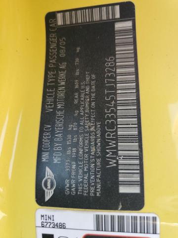 Photo 10 from auction – 2005 MINI COOPER with VIN WMWRC33545TJ73286