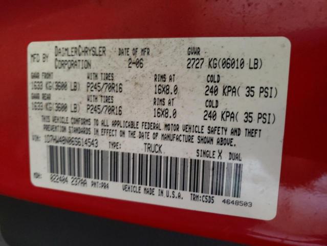 Photo 10 from auction – 2006 DODGE DAKOTA QUA with VIN 1D7HW48N06S614543