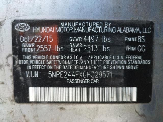 Photo 10 from auction – 2016 HYUNDAI SONATA SE with VIN 5NPE24AFXGH329571
