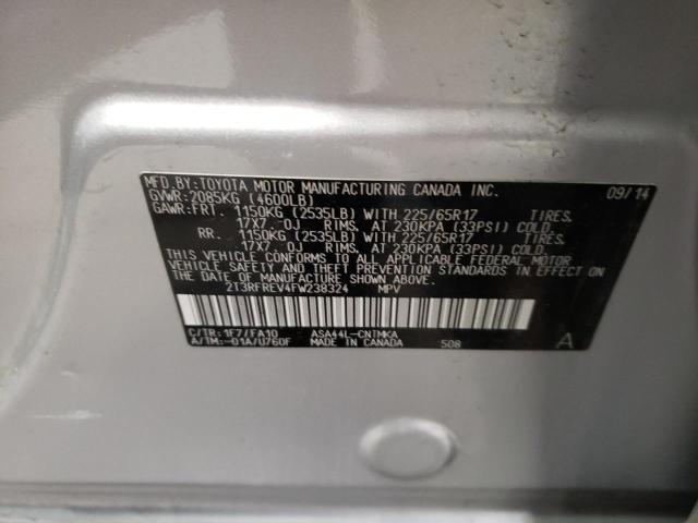 Photo 10 from auction – 2015 TOYOTA RAV4 XLE with VIN 2T3RFREV4FW238324