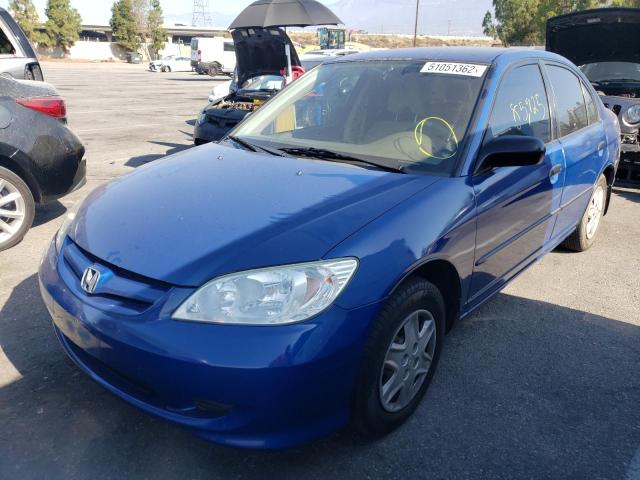 Photo 2 from auction – 2004 HONDA CIVIC DX V with VIN 2HGES16384H599739