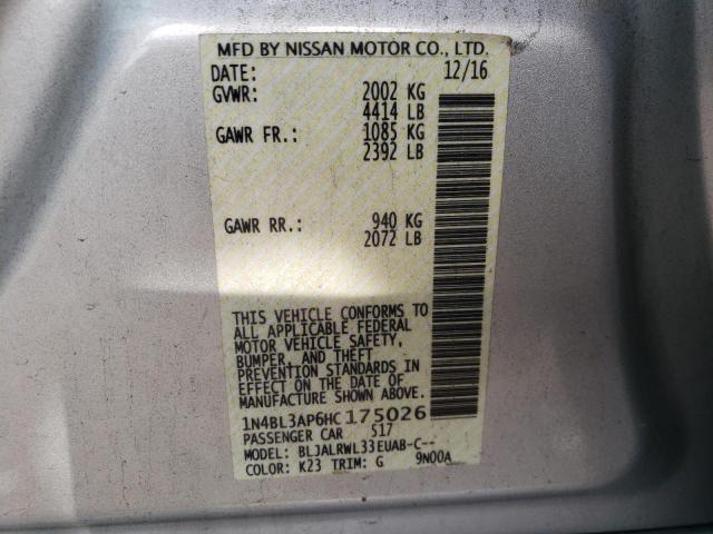 Photo 10 from auction – 2017 NISSAN ALTIMA 3.5 with VIN 1N4BL3AP6HC175026