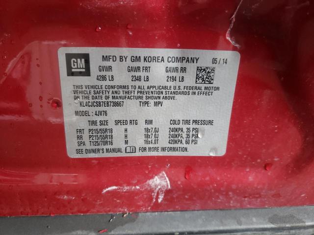 Photo 10 from auction – 2014 BUICK ENCORE with VIN KL4CJCSB7EB738667