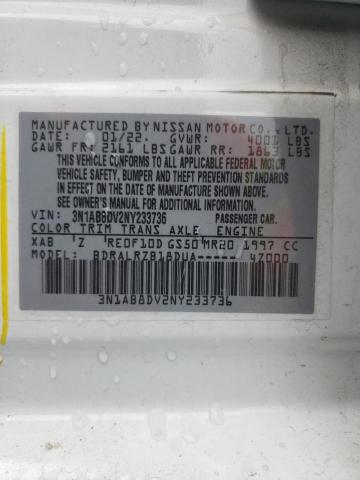 Photo 10 from auction – 2022 NISSAN SENTRA SR with VIN 3N1AB8DV2NY233736