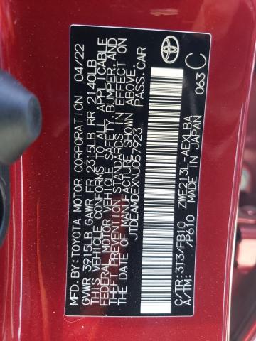 Photo 10 from auction – 2022 TOYOTA COROLLA LE with VIN JTDEAMDEXNJ057923