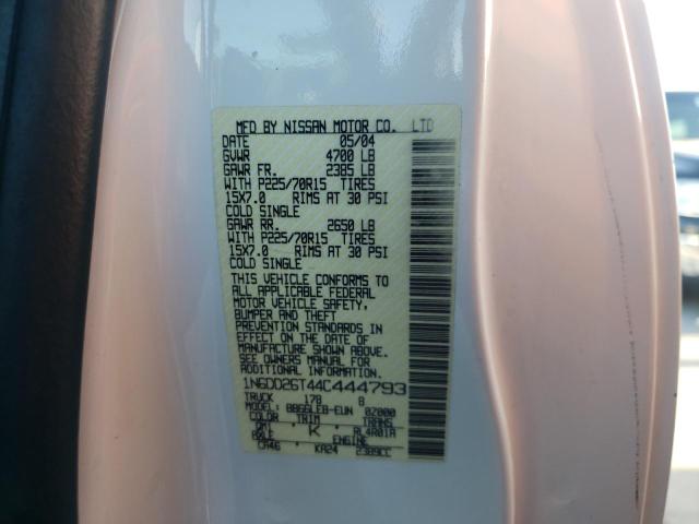 Photo 10 from auction – 2004 NISSAN FRONTIER K with VIN 1N6DD26T44C444793