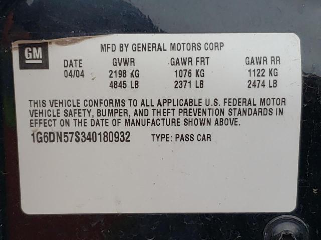Photo 10 from auction – 2004 CADILLAC CTS-V with VIN 1G6DN57S340180932