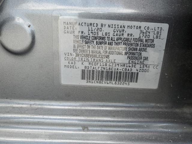 Photo 10 from auction – 2021 NISSAN VERSA SV with VIN 3N1CN8EV6ML832245