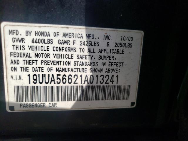 Photo 10 from auction – 2001 ACURA 3.2TL with VIN 19UUA56621A013241