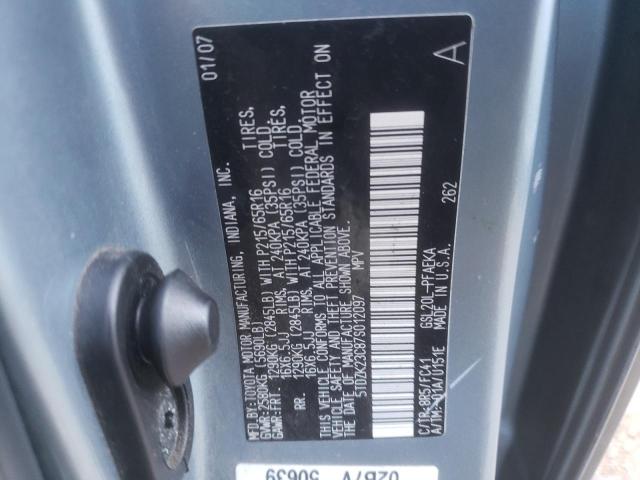 Photo 10 from auction – 2007 TOYOTA SIENNA CE with VIN 5TDZK23C87S012097