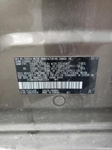 Photo 10 from auction – 2011 TOYOTA RAV4 LIMIT with VIN 2T3DK4DV2BW053354
