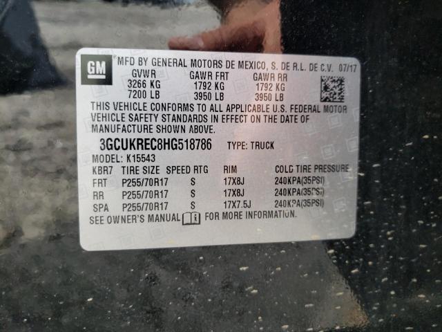 Photo 10 from auction – 2017 CHEVROLET SILVERADO with VIN 3GCUKREC8HG518786