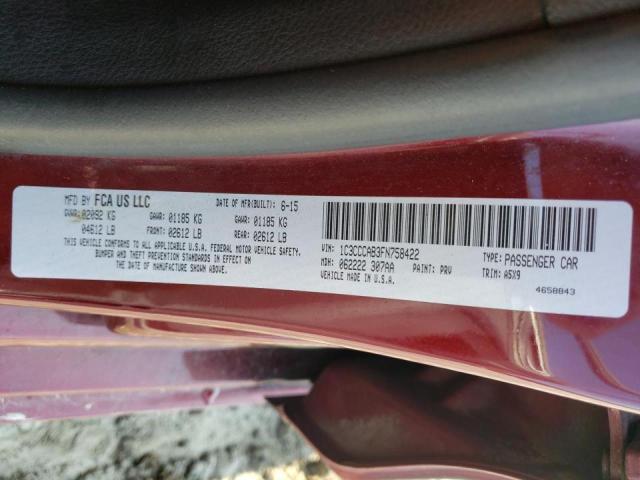 Photo 10 from auction – 2015 CHRYSLER 200 with VIN 1C3CCCAB3FN758422