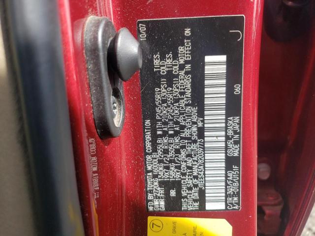 Photo 10 from auction – 2008 TOYOTA HIGHLANDER with VIN JTEES43A782039773