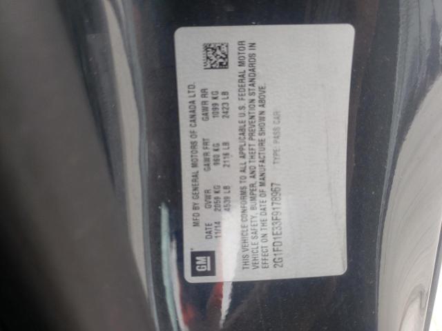 Photo 10 from auction – 2015 CHEVROLET CAMARO LT with VIN 2G1FD1E33F9178967