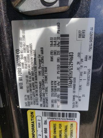 Photo 10 from auction – 2016 FORD MUSTANG with VIN 1FA6P8TH7G5294683