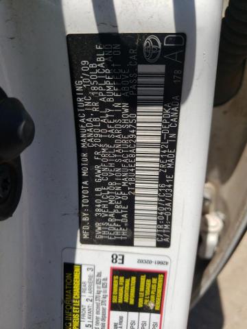 Photo 10 from auction – 2010 TOYOTA COROLLA BA with VIN 2T1BU4EE8AC294750
