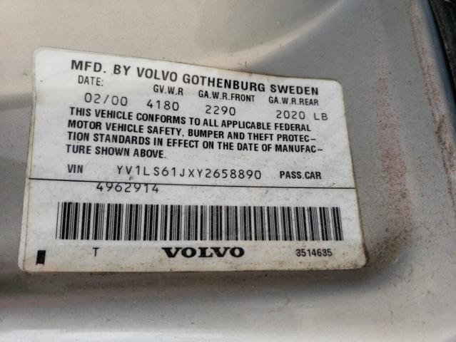 Photo 10 from auction – 2000 VOLVO S70 BASE with VIN YV1LS61JXY2658890
