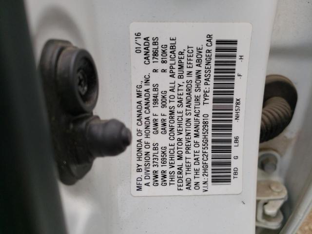 Photo 10 from auction – 2016 HONDA CIVIC LX with VIN 2HGFC2F55GH529810