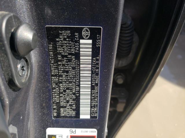 Photo 10 from auction – 2012 TOYOTA CAMRY BASE with VIN 4T1BF1FK5CU502727