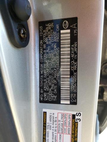 Photo 10 from auction – 2004 LEXUS IS 300 with VIN JTHBD192440087025
