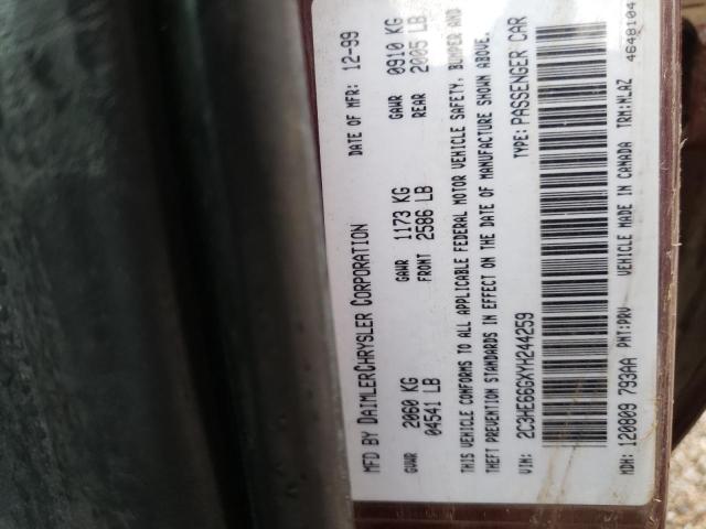 Photo 10 from auction – 2000 CHRYSLER 300M with VIN 2C3HE66GXYH244259