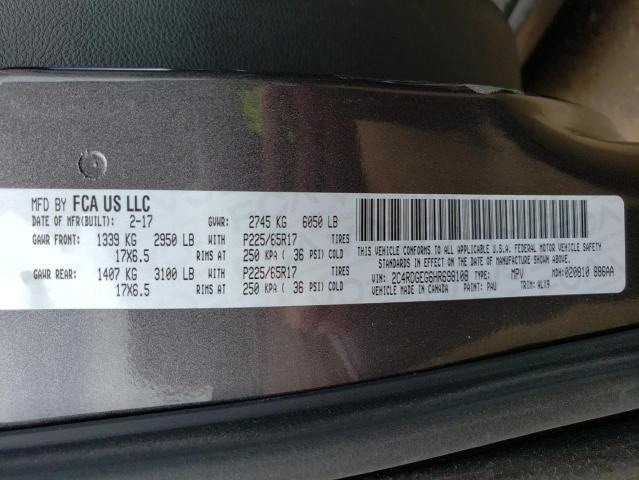 Photo 10 from auction – 2017 DODGE GRAND CARA with VIN 2C4RDGEG6HR698108