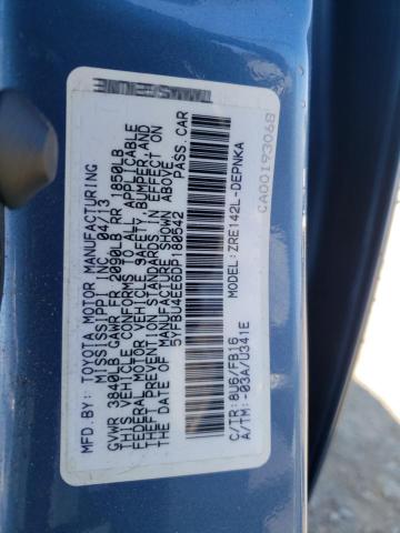 Photo 10 from auction – 2013 TOYOTA COROLLA BA with VIN 5YFBU4EE6DP180542