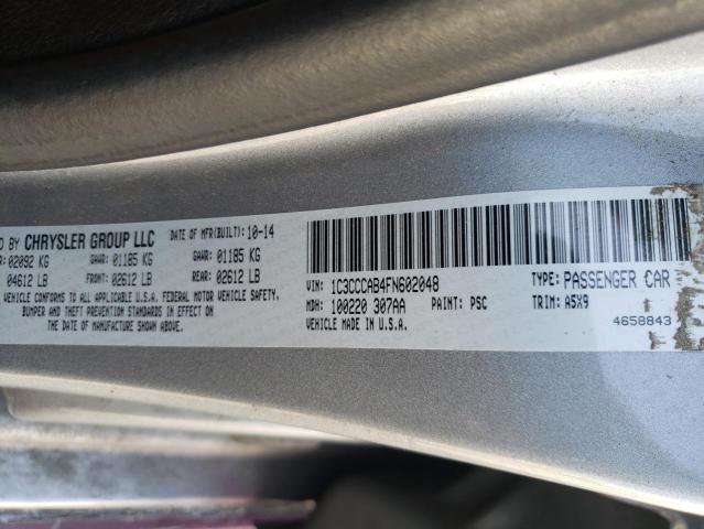 Photo 10 from auction – 2015 CHRYSLER 200 LIMITE with VIN 1C3CCCAB4FN602048