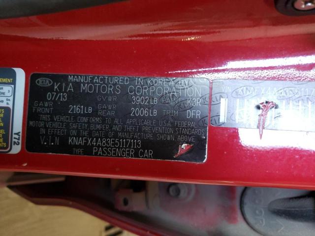 Photo 10 from auction – 2014 KIA FORTE EX with VIN KNAFX4A83E5117113