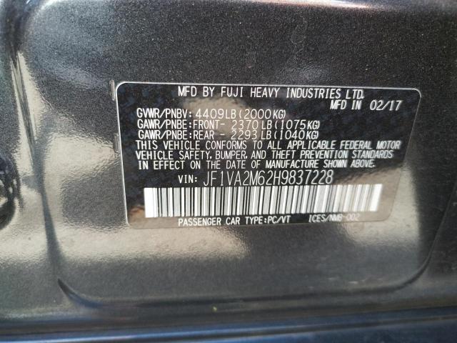Photo 10 from auction – 2017 SUBARU WRX STI with VIN JF1VA2M62H9837228