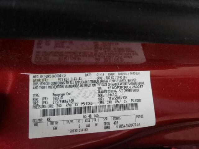 Photo 10 from auction – 2013 FORD FOCUS SE with VIN 1FADP3F26DL250957