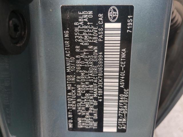 Photo 10 from auction – 2011 TOYOTA CAMRY BASE with VIN 4T1BF3EK7BU659994