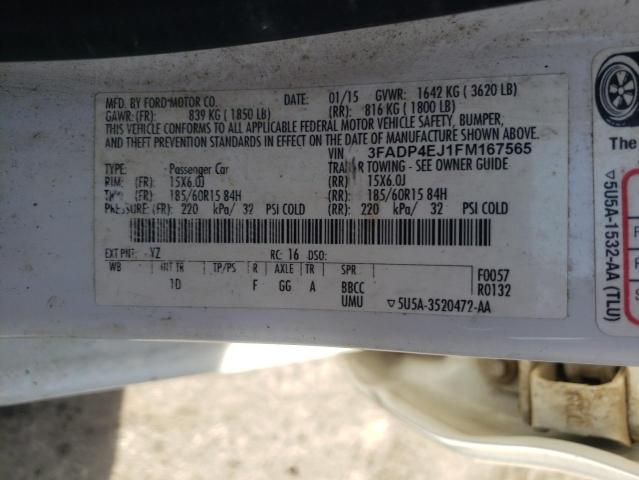 Photo 10 from auction – 2015 FORD FIESTA SE with VIN 3FADP4EJ1FM167565