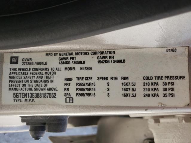 Photo 10 from auction – 2008 HUMMER H3 with VIN 5GTEN13E388187552