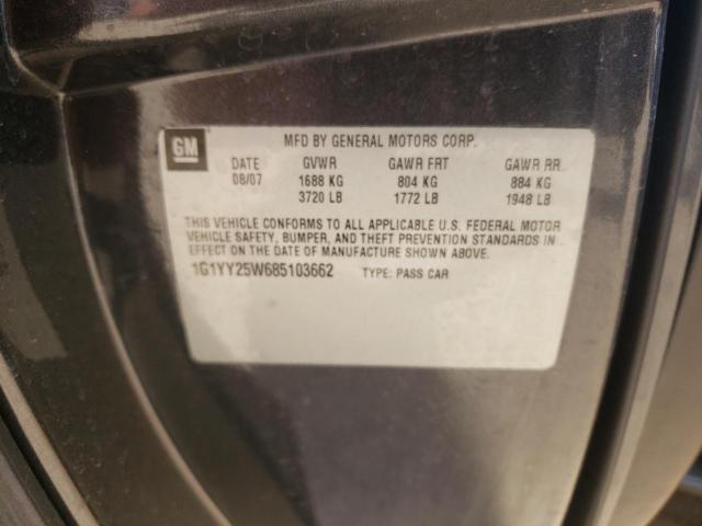 Photo 10 from auction – 2008 CHEVROLET CORVETTE with VIN 1G1YY25W685103662