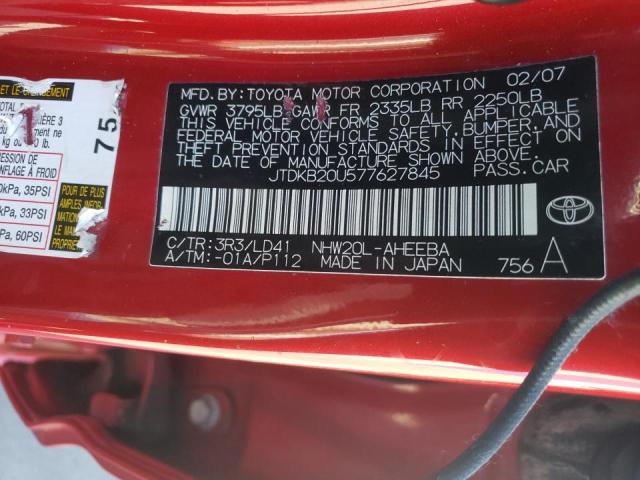 Photo 10 from auction – 2007 TOYOTA PRIUS with VIN JTDKB20U577627845
