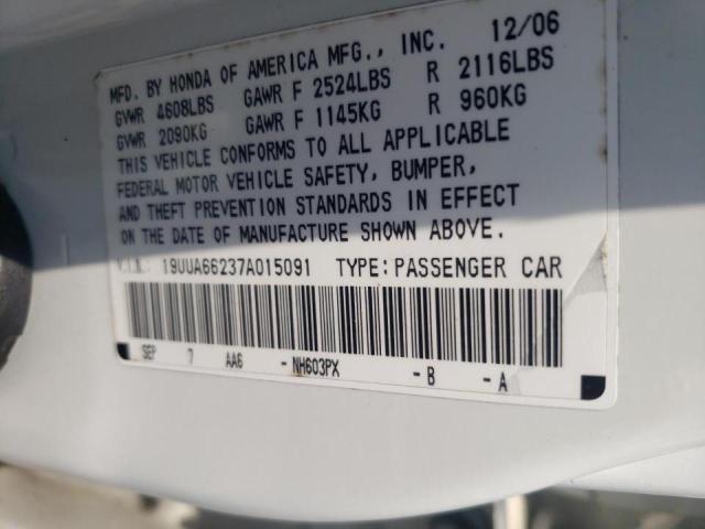 Photo 10 from auction – 2007 ACURA TL with VIN 19UUA66237A015091